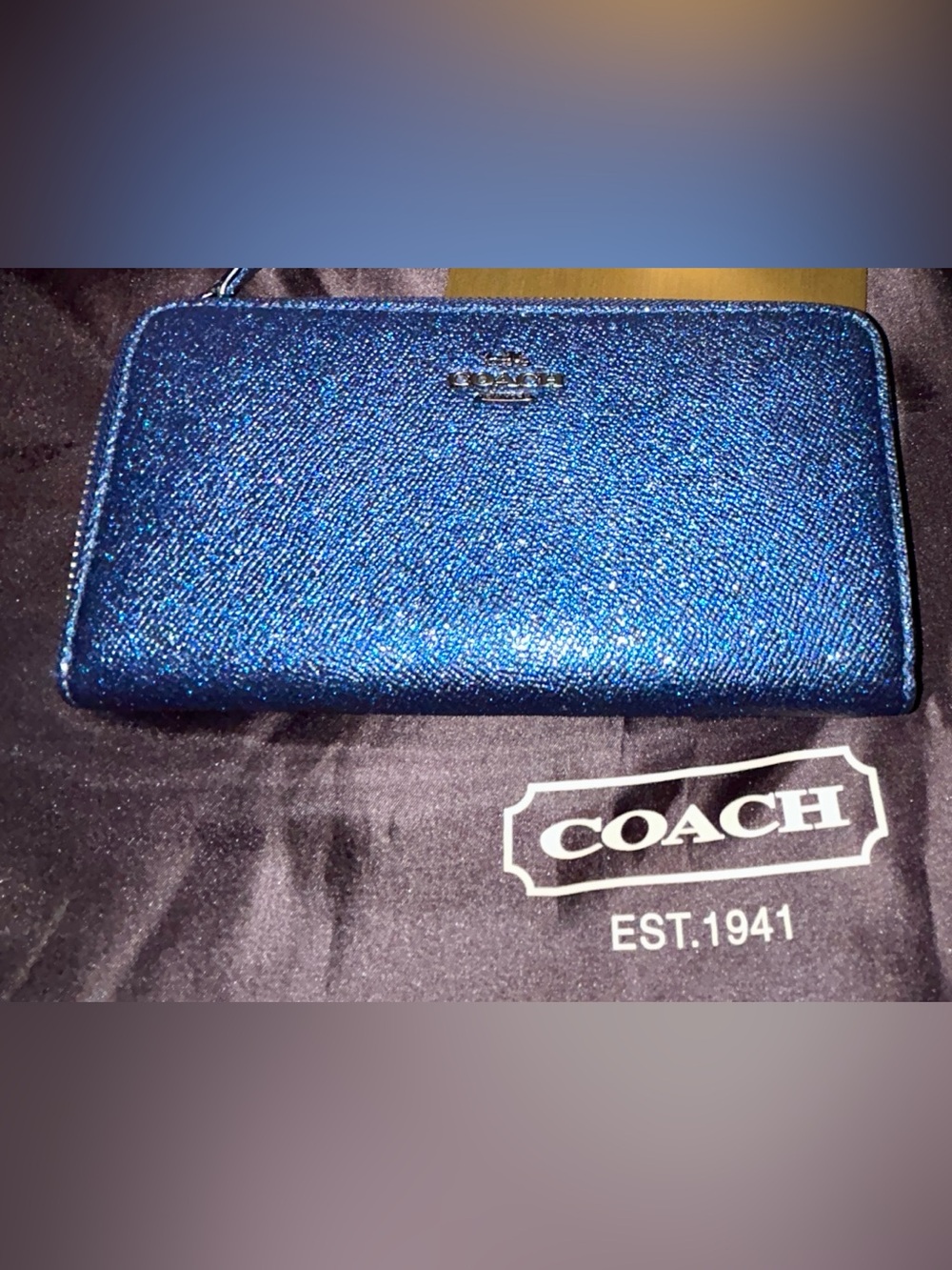 Coach Star Wars x Accordion Zip Wallet Cadet Navy with Glitter. Collector Piece - Picture 2 of 11